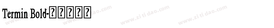 Termin Bold字体转换